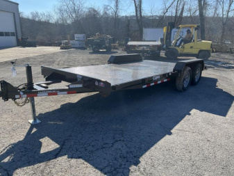 New 2022 CAM SUPERLINE CAM 18' Steel Deck Car Hauler - Black