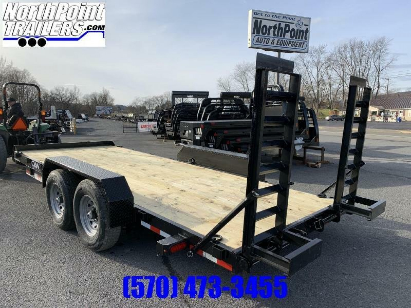 New **BLOW-OUT LEFTOVER PRICING** 2022 Cam - 7CAM18C - 18' Equipment Trailer - 14000# GVWR