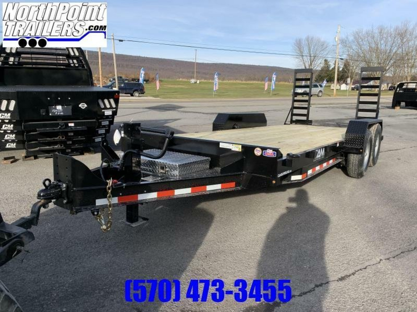 New **BLOW-OUT LEFTOVER PRICING** 2022 Cam - 7CAM18C - 18' Equipment Trailer - 14000# GVWR
