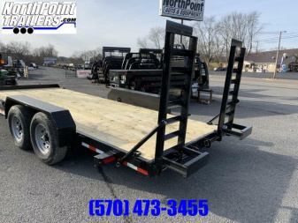 New **BLOW-OUT LEFTOVER PRICING** 2022 Cam - 7CAM18C - 18' Equipment Trailer - 14000# GVWR