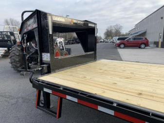 New Belmont 25' Gooseneck Trailer - 14,000# GVWR - BLACK - Full Width Ramps