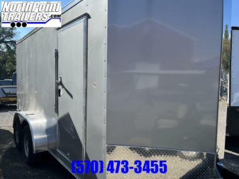 New 2023 Spartan Cargo SP714TA Cargo Trailer - Contractor Trailer - SILVER - 5.2K AXLES