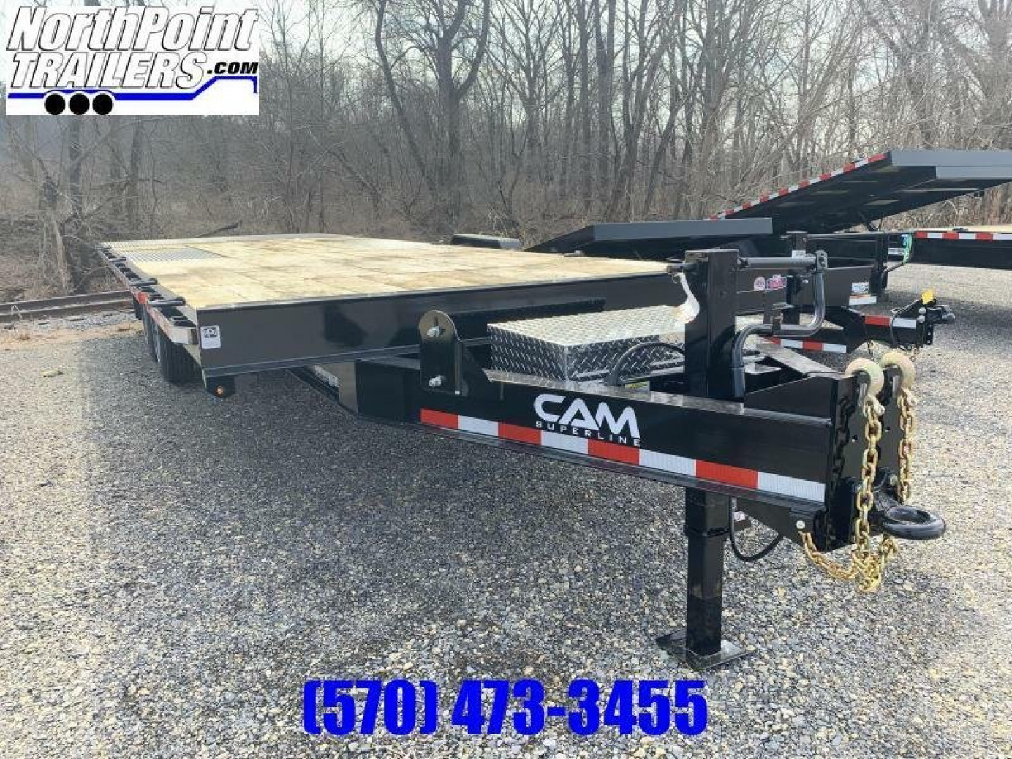 New 2023 Cam Superline 24' - Deckover Split Tilt Equipment Trailer - 8K Oil Bath Axles - 16000# GVWR
