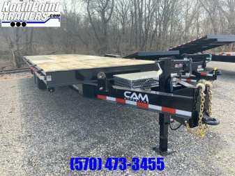 New 2023 Cam Superline 24' - Deckover Split Tilt Equipment Trailer - 8K Oil Bath Axles - 16000# GVWR
