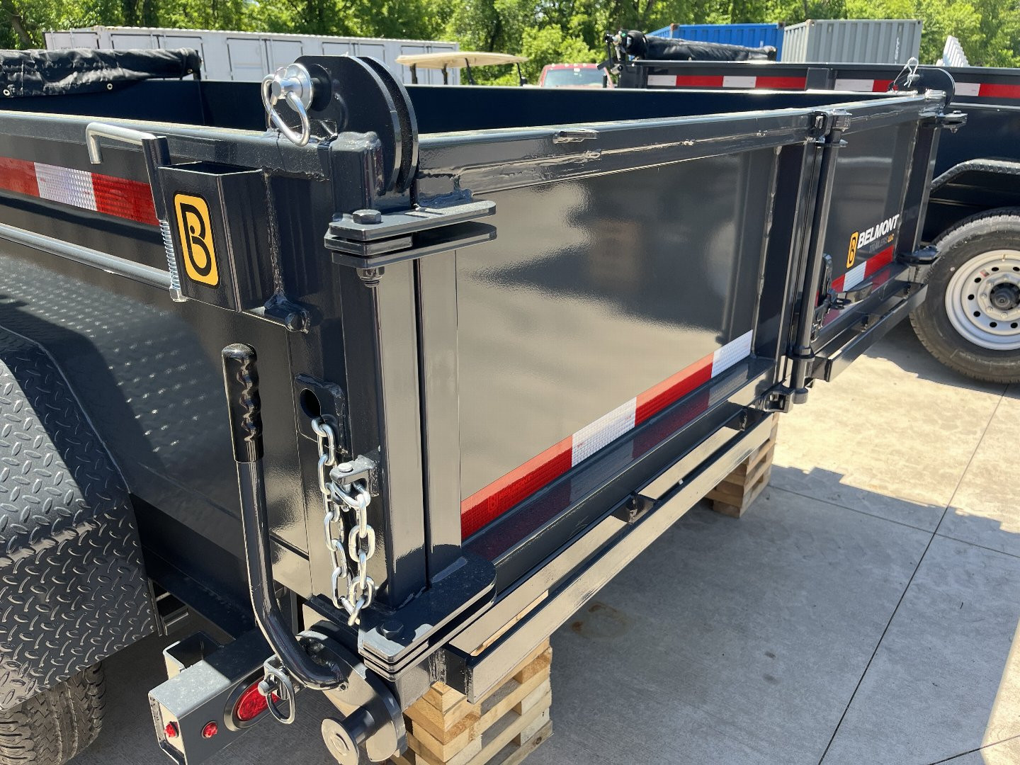 New 2025 Belmont DTL 81" x 12' Dump Trailer -12K GVWR - TARP KIT - Black