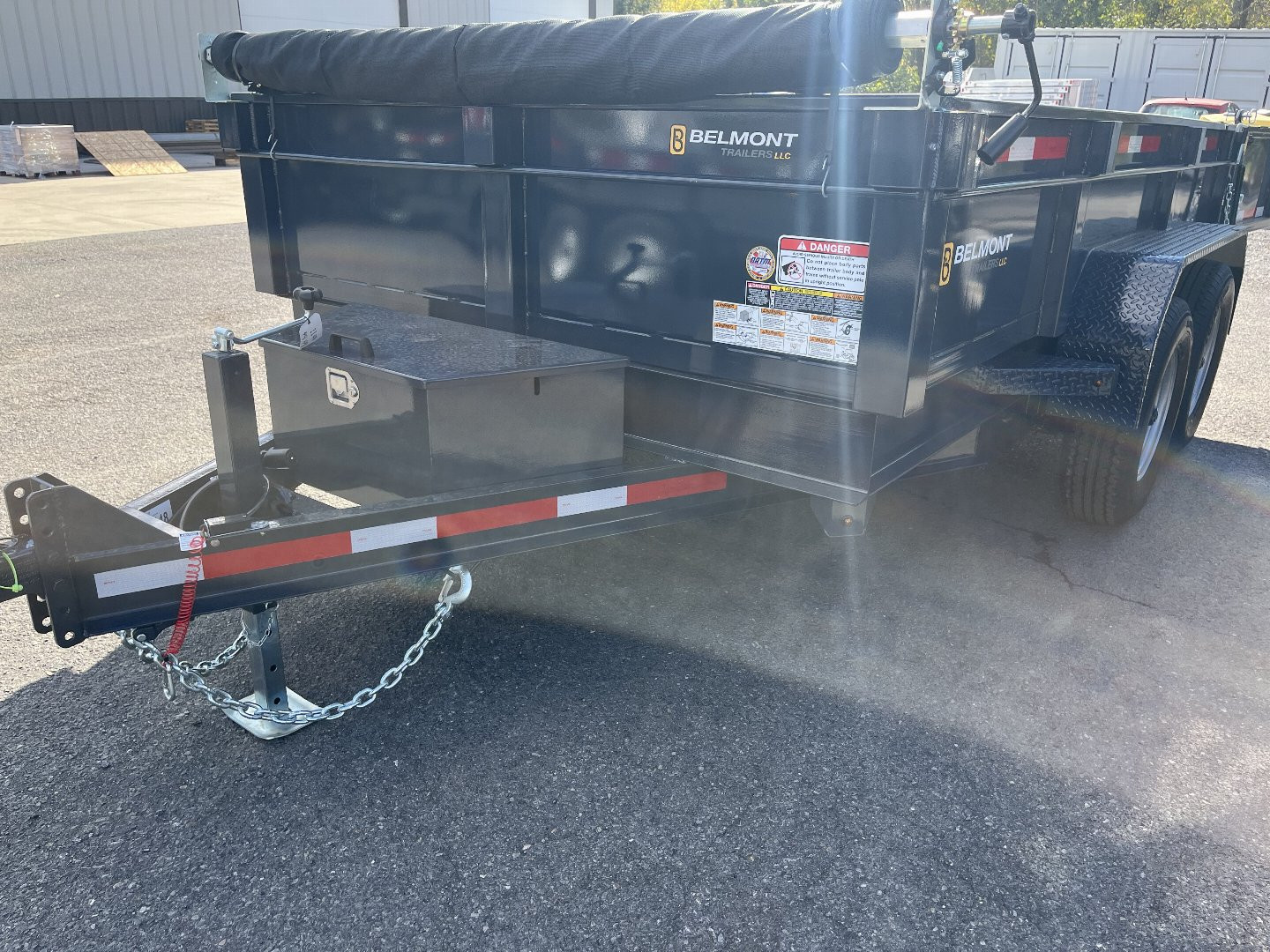 New 2025 Belmont DTL 81" x 12' Dump Trailer -12K GVWR - TARP KIT - Black