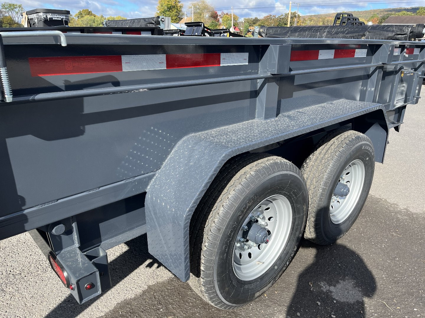 New 2025 Belmont DTL 81" x 12' Dump Trailer -12K GVWR - TARP KIT - Black