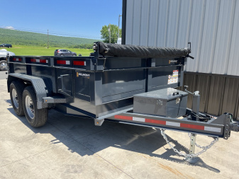 New 2025 Belmont DTL 81  x 12' Dump Trailer -12K GVWR - TARP KIT - Black