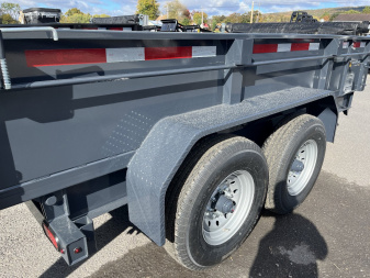 New 2025 Belmont DTL 81" x 12' Dump Trailer -12K GVWR - TARP KIT - Black
