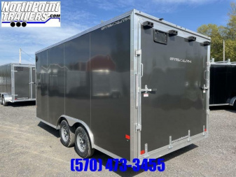 New 2024 Stealth Trailer C8x16S Cargo Trailer - Charcoal -36" V-Front - 81" Door Opening