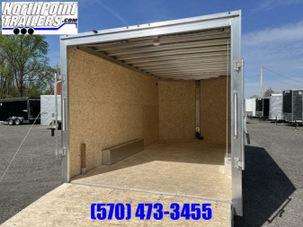 New 2024 Stealth Trailer C8x16S Cargo Trailer - Charcoal -36" V-Front - 81" Door Opening