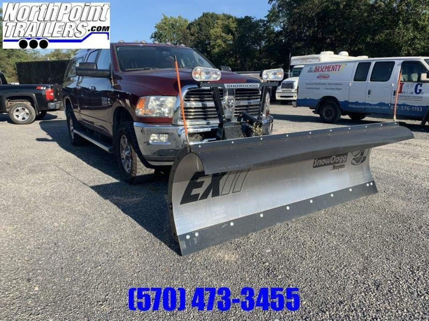 New SnowDogg EX85 Stainless Snow Plow - 8'6" Straight Blade