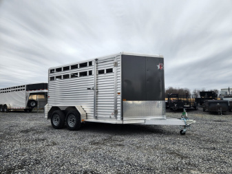 New 2025 Frontier Trailers LIVESTOCK14-7 Stock / Stock Combo Trailer