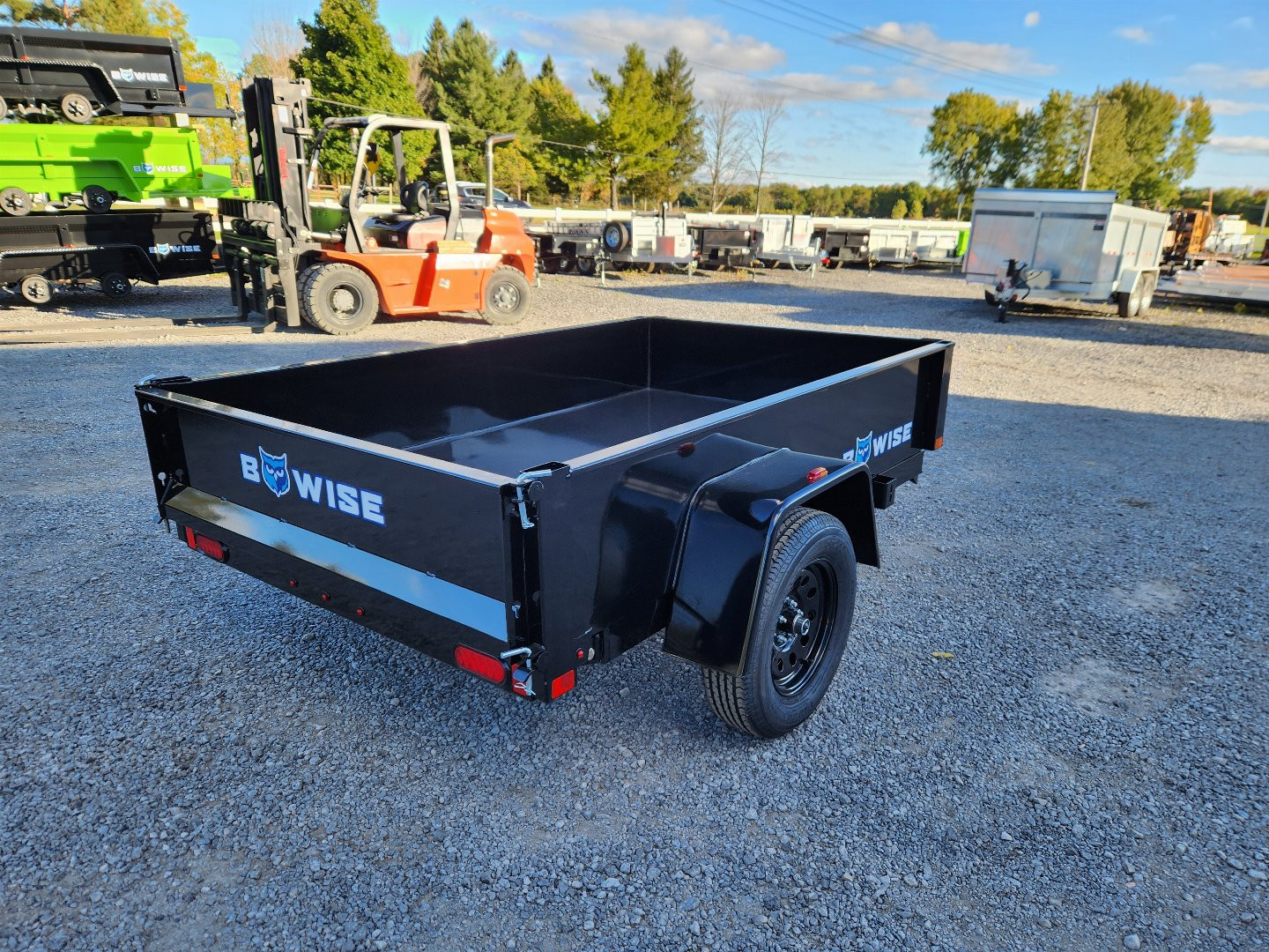 New 2025 BWISE DTR3 60x8 3K Light Duty Single Axle Dump Trailer