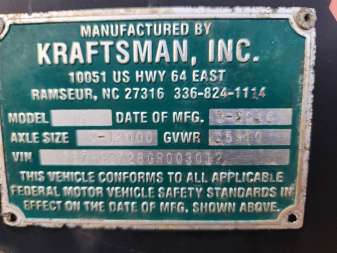 Used 2016 Craftsman GOOSENECK Equipment Trailer
