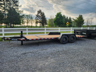 New 2023 BWISE THS17 82x22 17.6K Split Deck Equipment Trailer