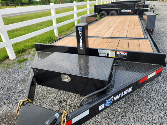 New 2023 BWISE THS17 82x22 17.6K Split Deck Equipment Trailer