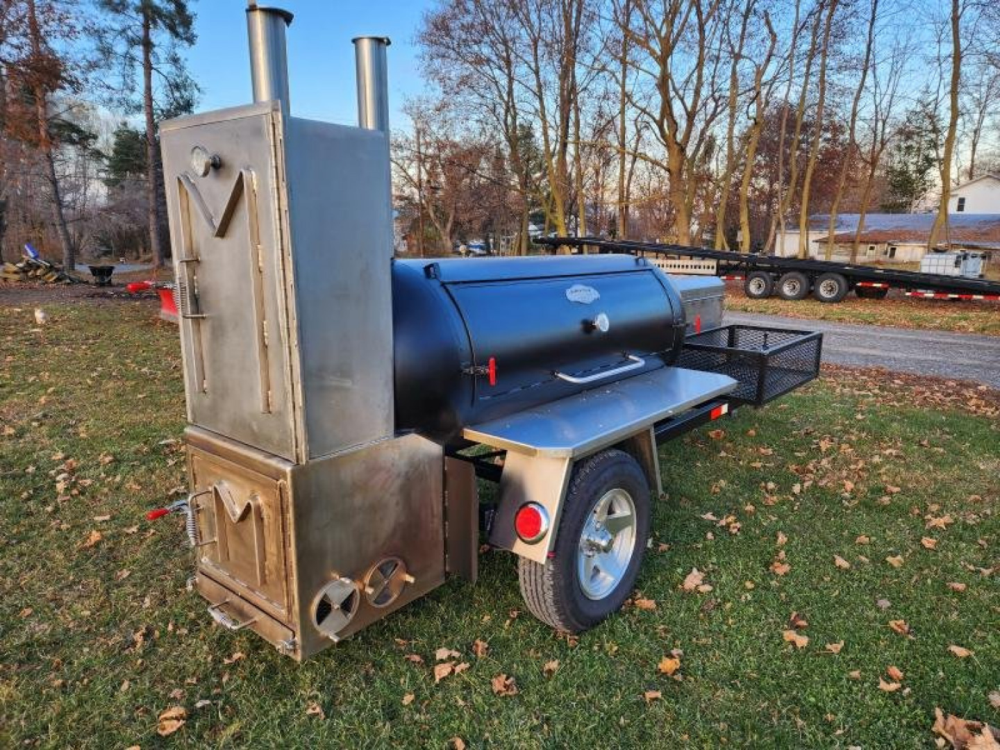 Used 2023 Meadow Creek TS250 TANK SMOKER BBQ Trailer