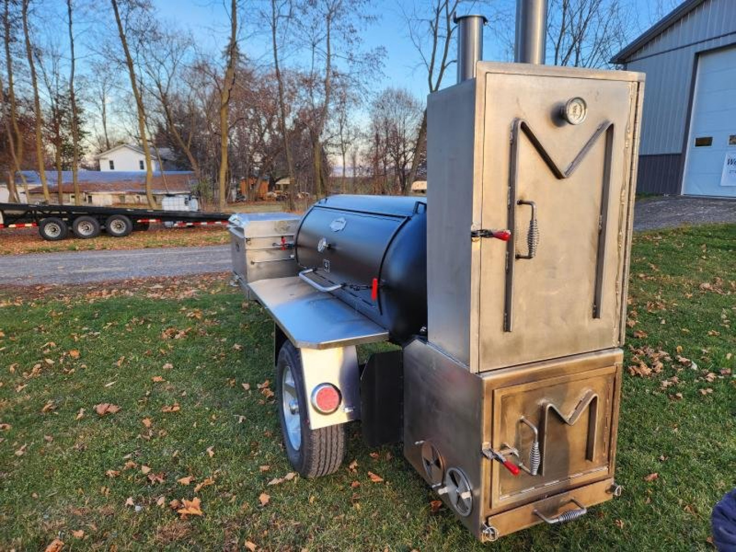 Used 2023 Meadow Creek TS250 TANK SMOKER BBQ Trailer
