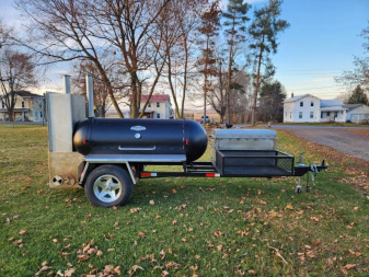 Used 2023 Meadow Creek TS250 TANK SMOKER BBQ Trailer