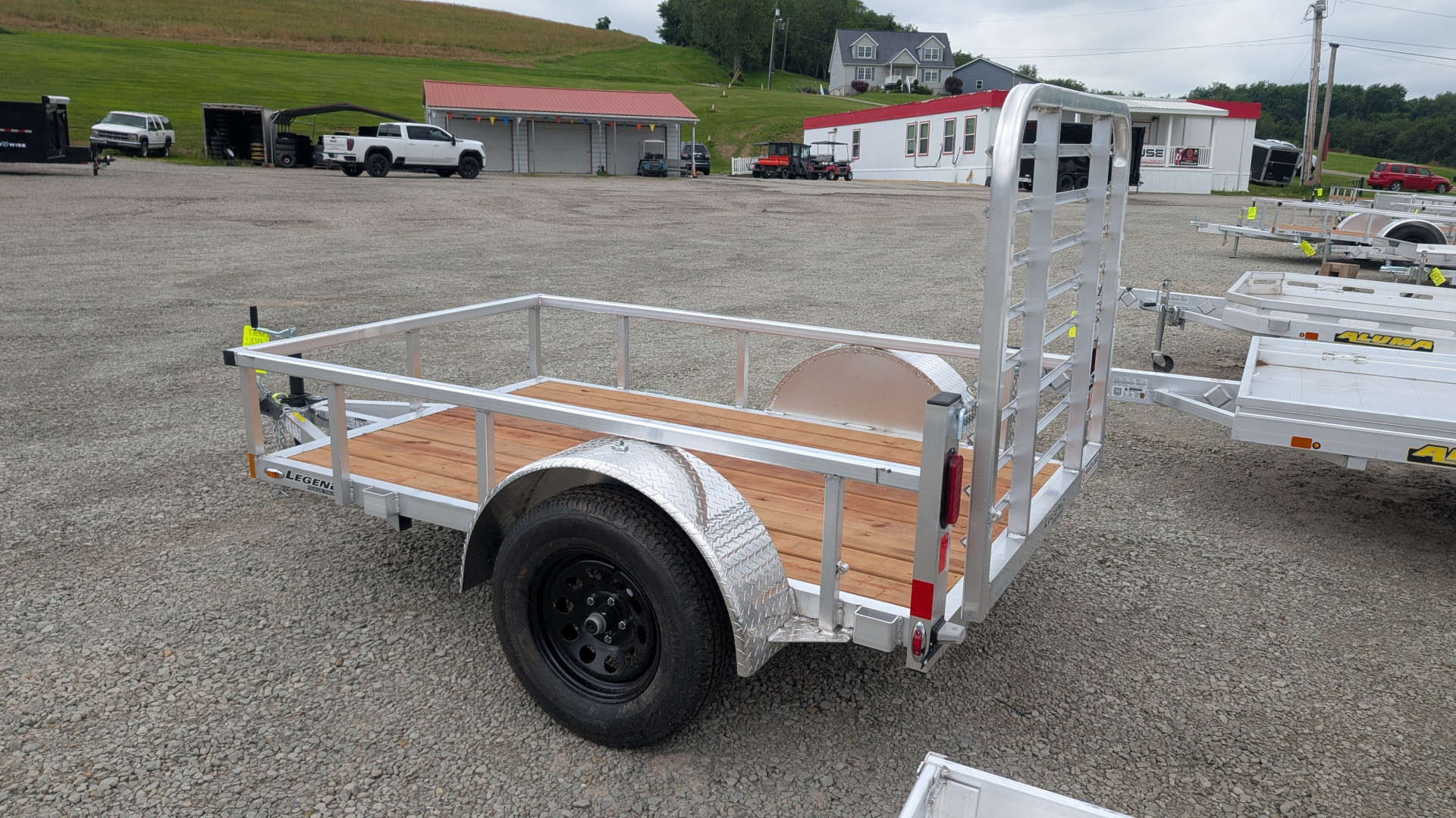 New 2026 Legend 5x8 Open Deluxe Aluminum Trailer w/ Steel Wheels