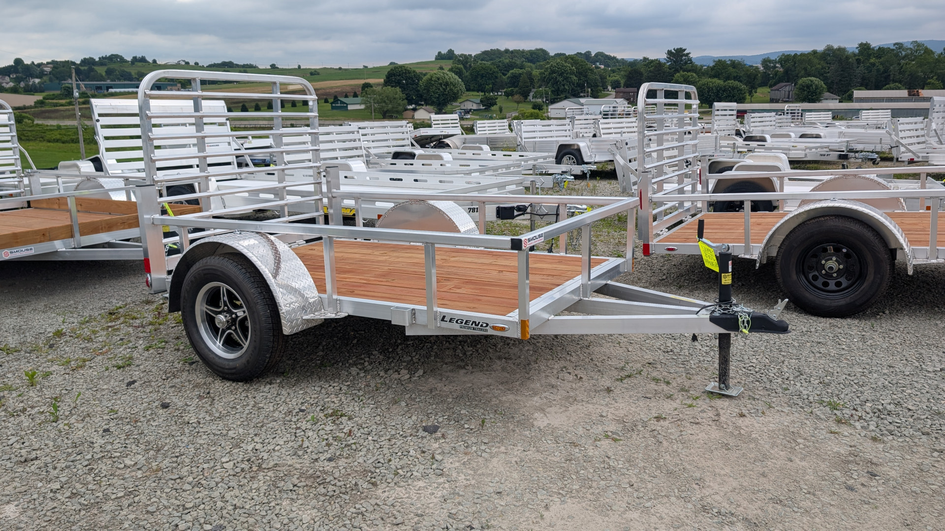 New 2026 Legend 5x8 Open Deluxe Aluminum Utility Trailer w/ Aluminum Wheels