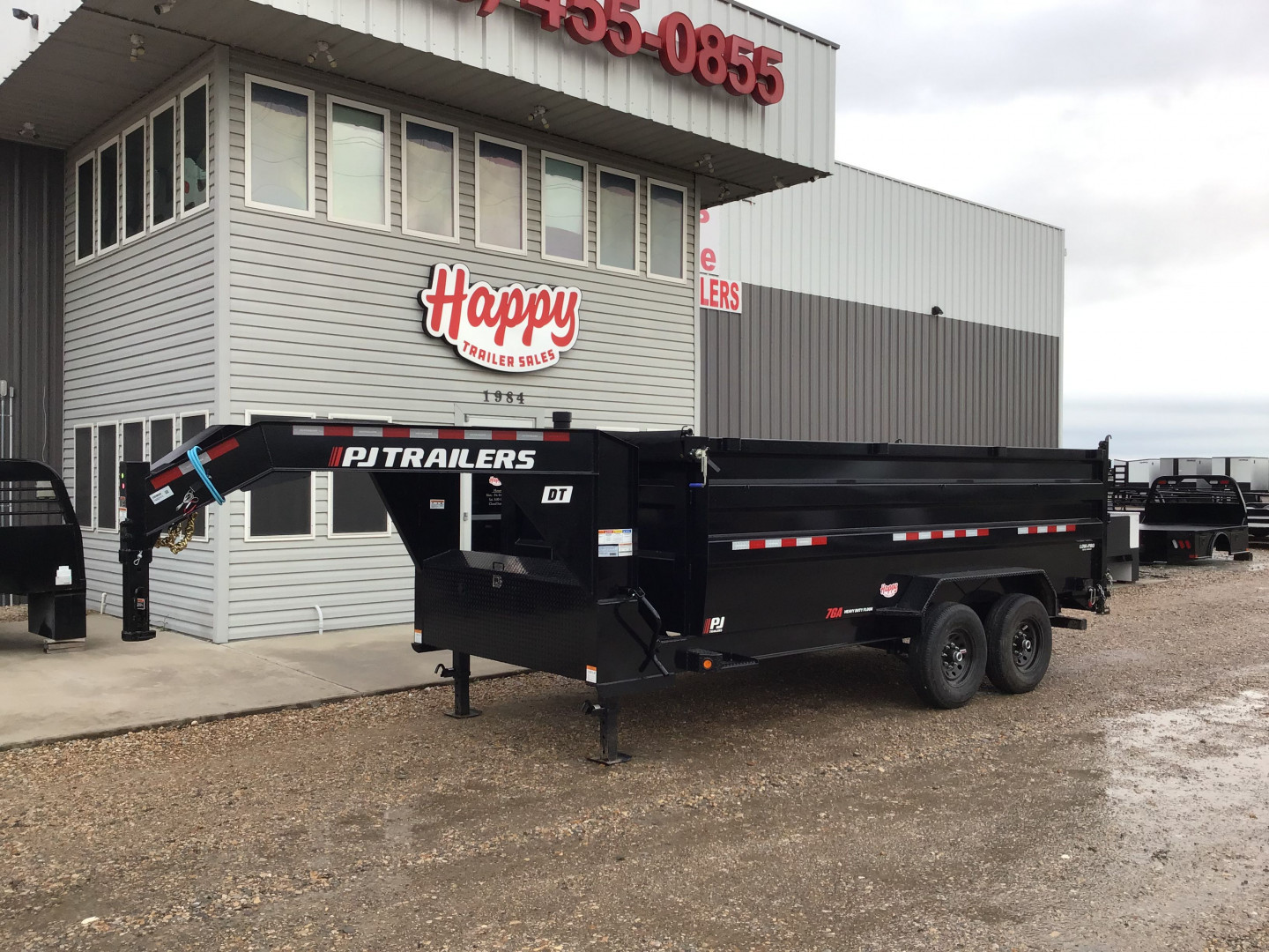 New 2026 PJ 83"x16' GN Tandem Axle Low Pro Telescopic Dump w/ 48" Sides – DT