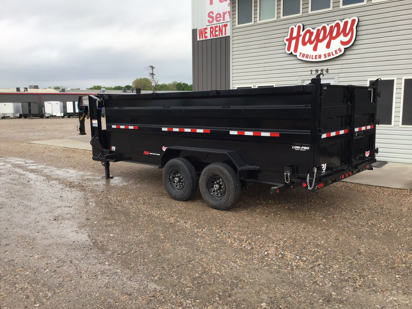 New 2026 PJ 83"x16' GN Tandem Axle Low Pro Telescopic Dump w/ 48" Sides – DT