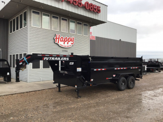 New 2026 PJ 83"x16' GN Tandem Axle Low Pro Telescopic Dump w/ 48" Sides – DT