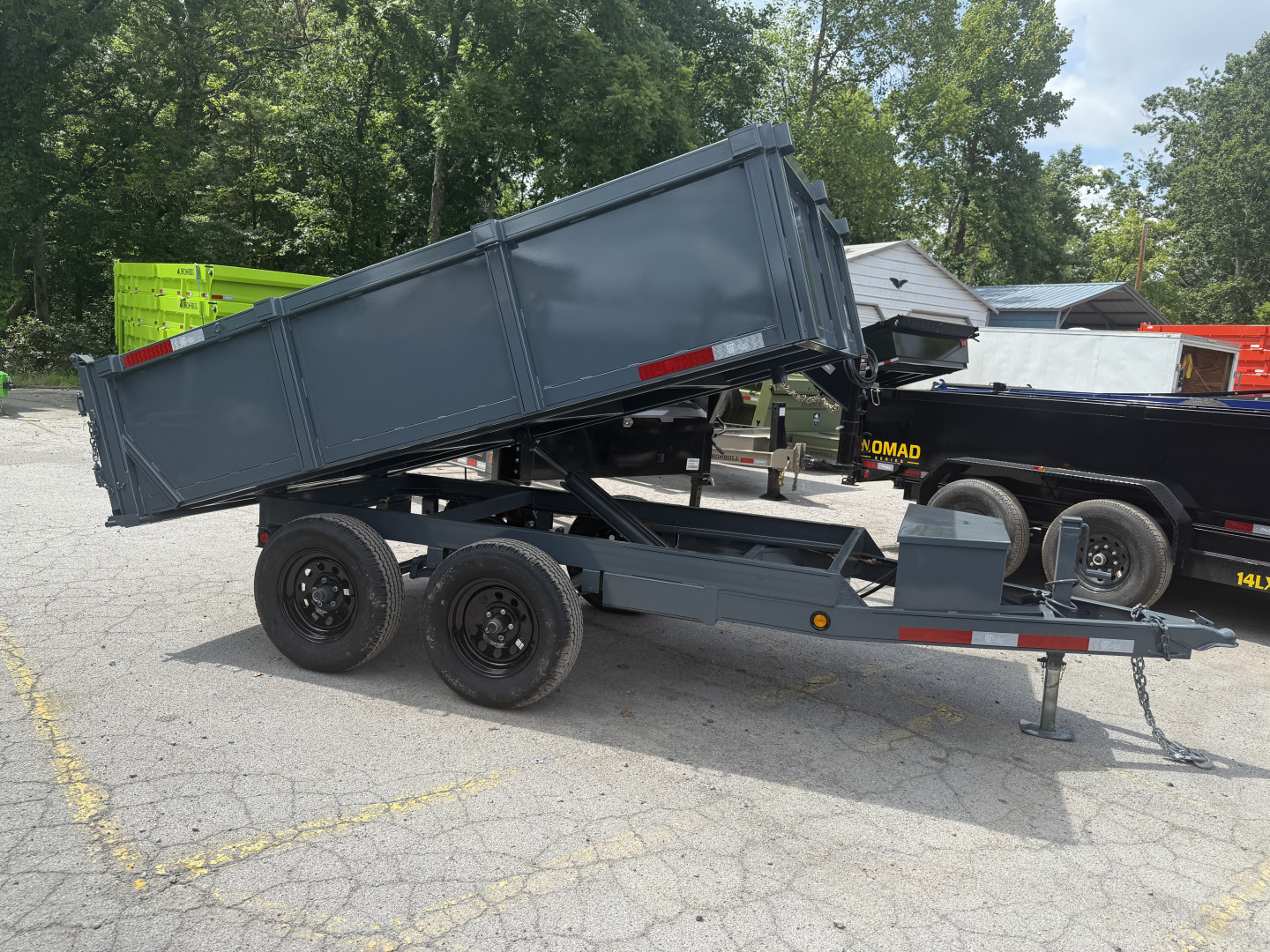 New 2025 P & T Trailers 7K 6X10 DUMP SREAD GATE 7K JACK Dump Trailer