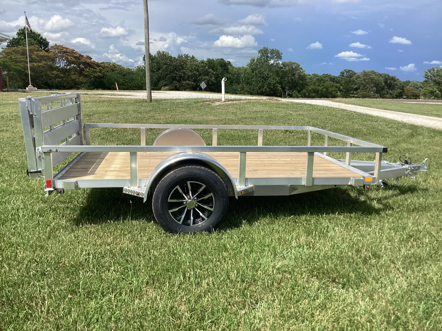 New 2025 H&H Trailers 76"x10' Aluminum Utility Trailer, 3K