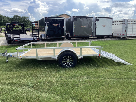New 2025 H&H Trailers 76"x10' Aluminum Utility Trailer, 3K