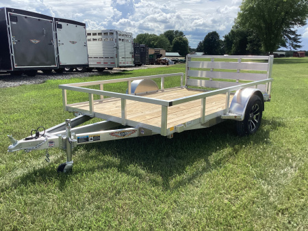 New 2025 H&H Trailers 76"x10' Aluminum Utility Trailer, 3K