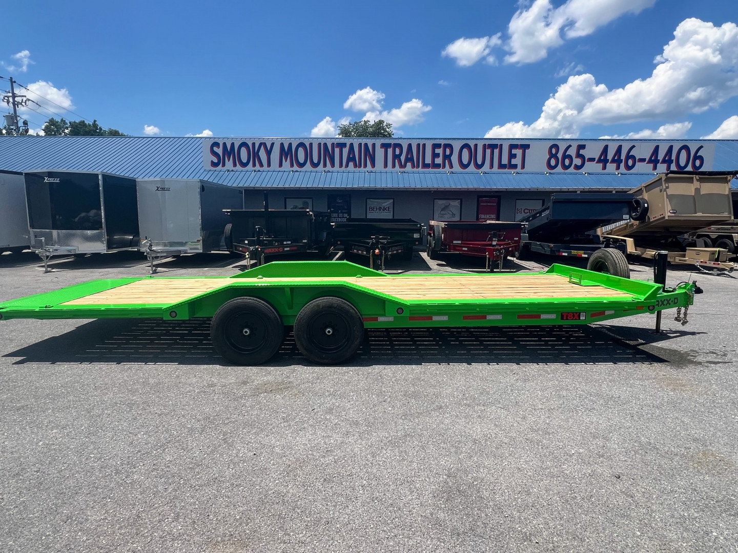 New 2025 MAXX-D T8B 16K 24' HY JACK 12" O/C TORSION D/O F Equipment Trailer