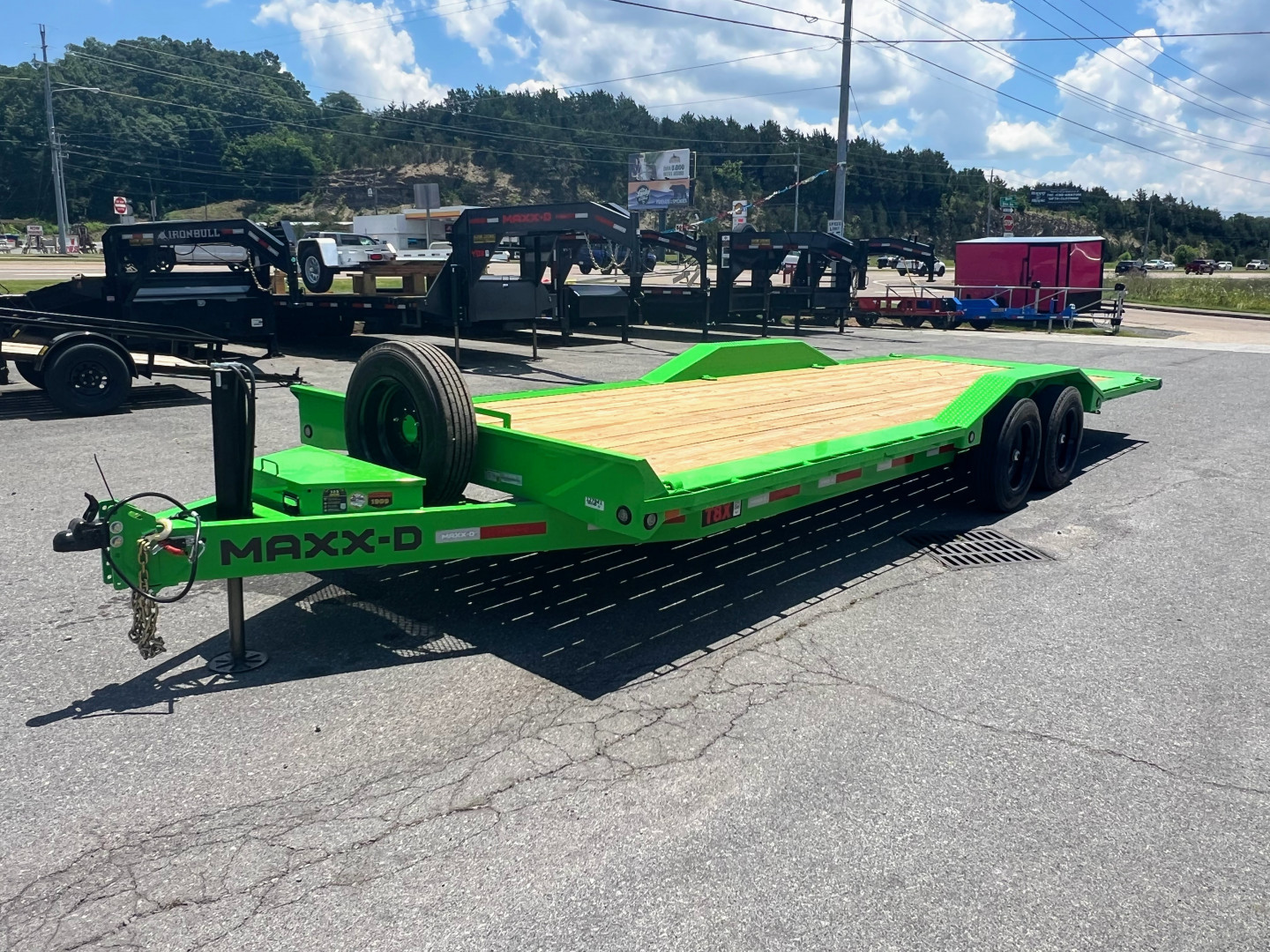 New 2025 MAXX-D T8B 16K 24' HY JACK 12" O/C TORSION D/O F Equipment Trailer