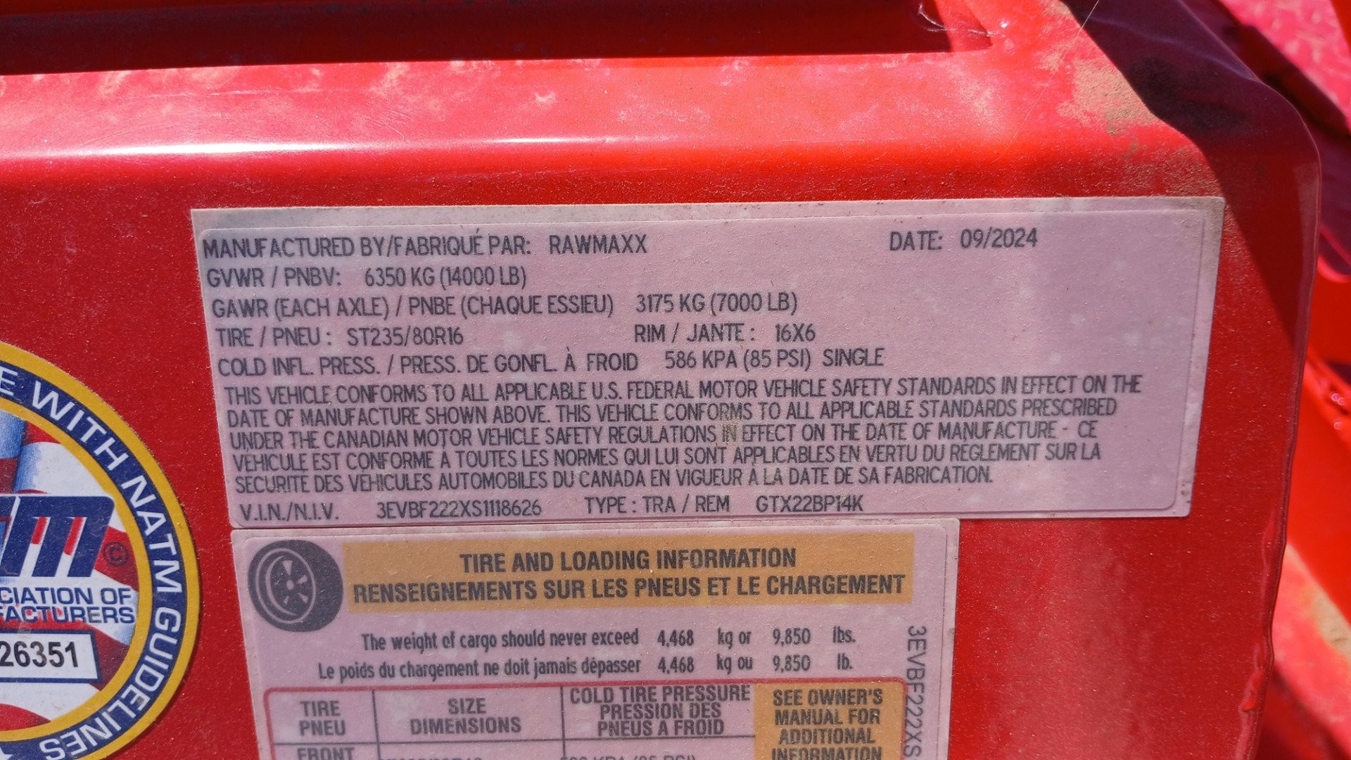 New 2026 RawMaxx GTX-22-27K Tilt Trailer