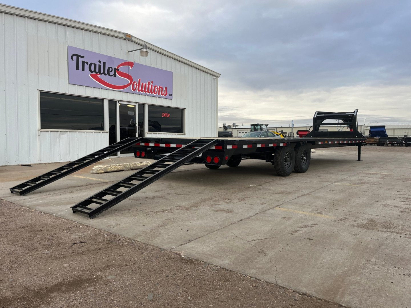 New 2025 PJ Trailers 30' X 102" Flatdeck With Singles, Straight Deck W Slide-In Ramps Flatbed Trailer
