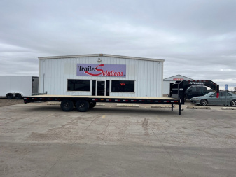 New 2025 PJ Trailers 30' X 102" Flatdeck With Singles, Straight Deck W Slide-In Ramps Flatbed Trailer