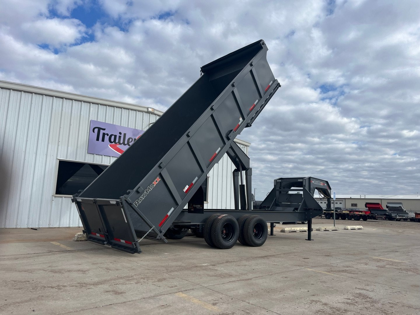 New 2025 RawMaxx 18' X 96" Tandem Dual Dump Trailer Dump Trailer