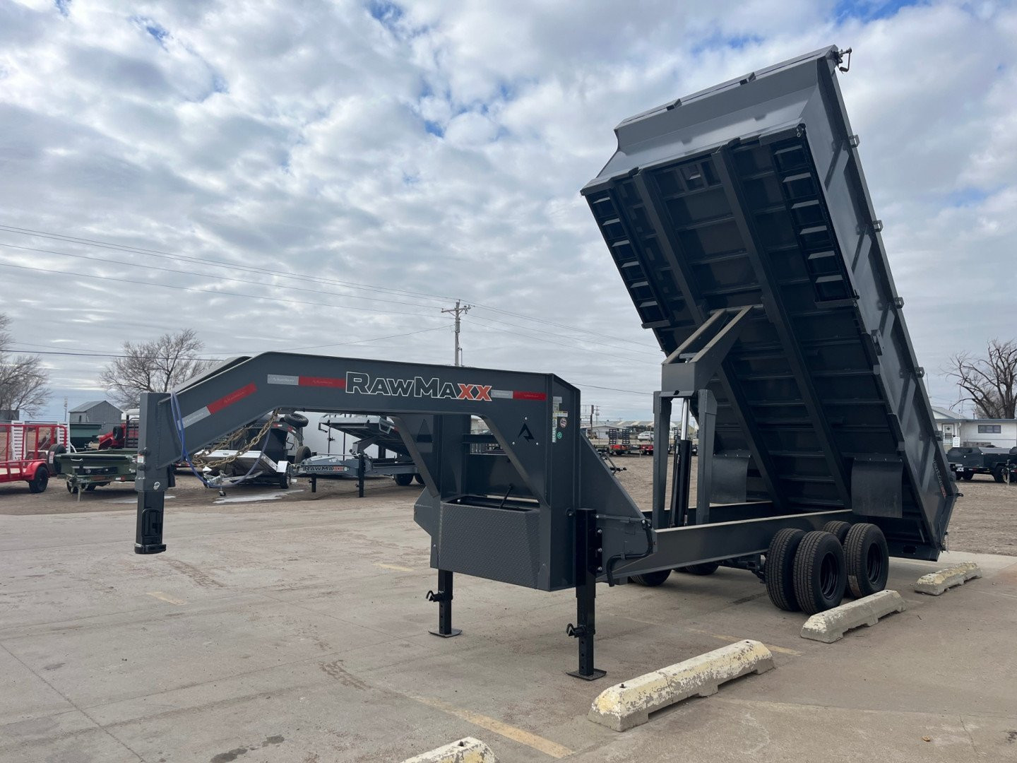 New 2025 RawMaxx 18' X 96" Tandem Dual Dump Trailer Dump Trailer