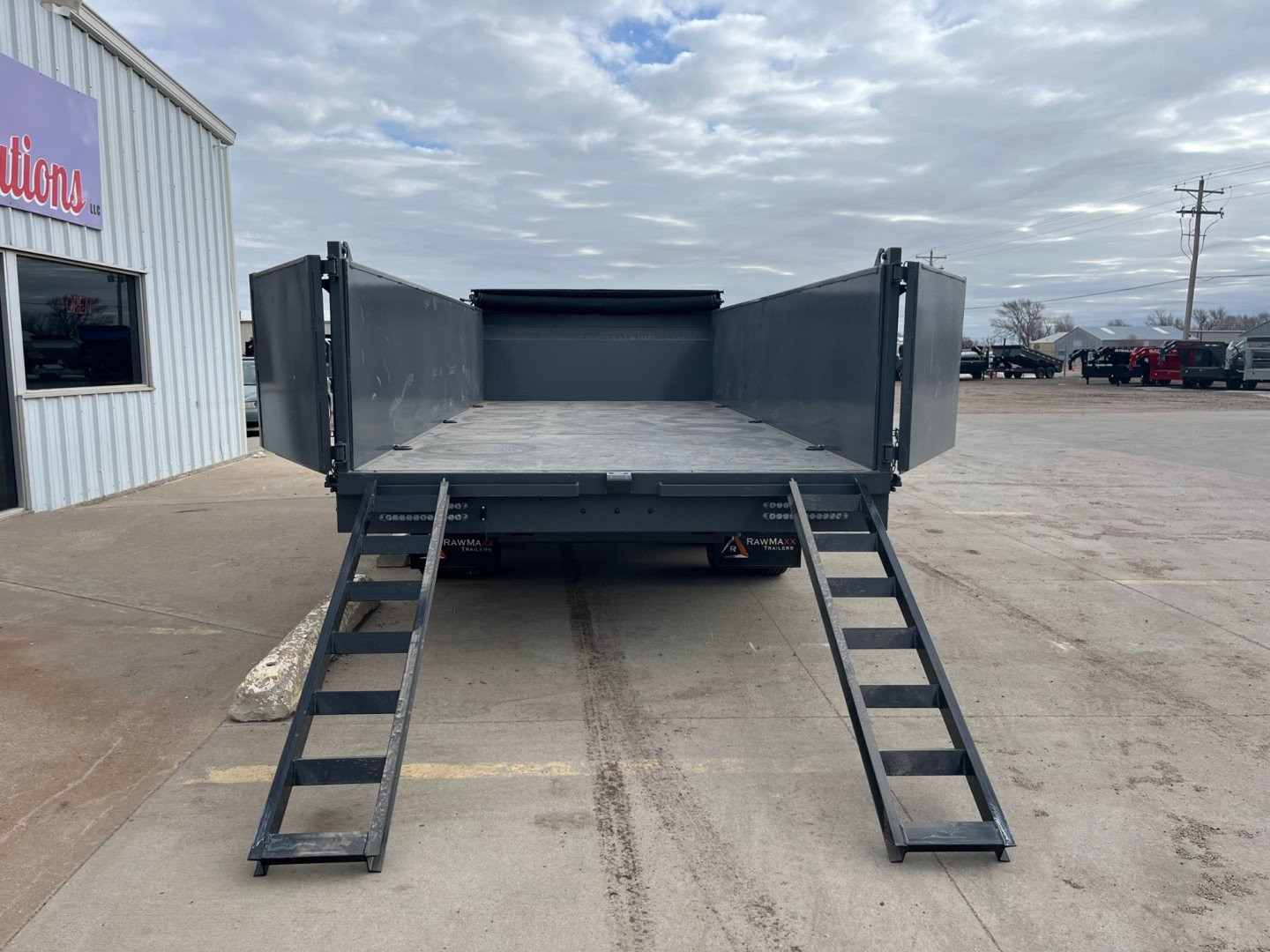 New 2025 RawMaxx 18' X 96" Tandem Dual Dump Trailer Dump Trailer