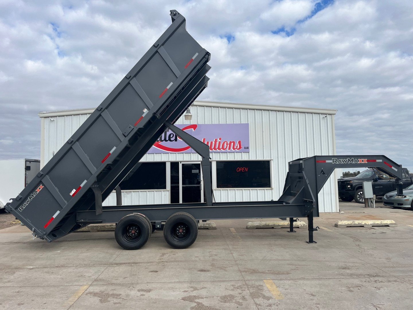 New 2025 RawMaxx 18' X 96" Tandem Dual Dump Trailer Dump Trailer