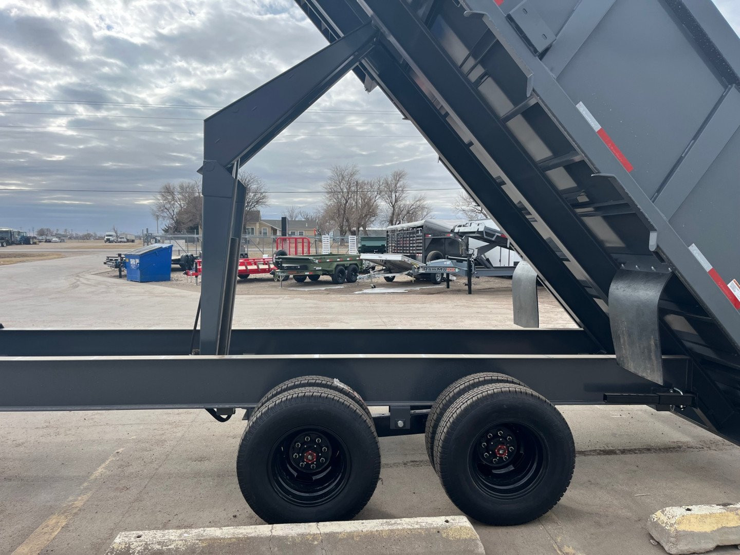 New 2025 RawMaxx 18' X 96" Tandem Dual Dump Trailer Dump Trailer