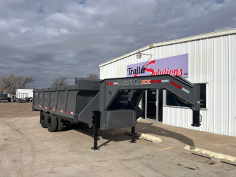 New 2025 RawMaxx 18' X 96" Tandem Dual Dump Trailer Dump Trailer