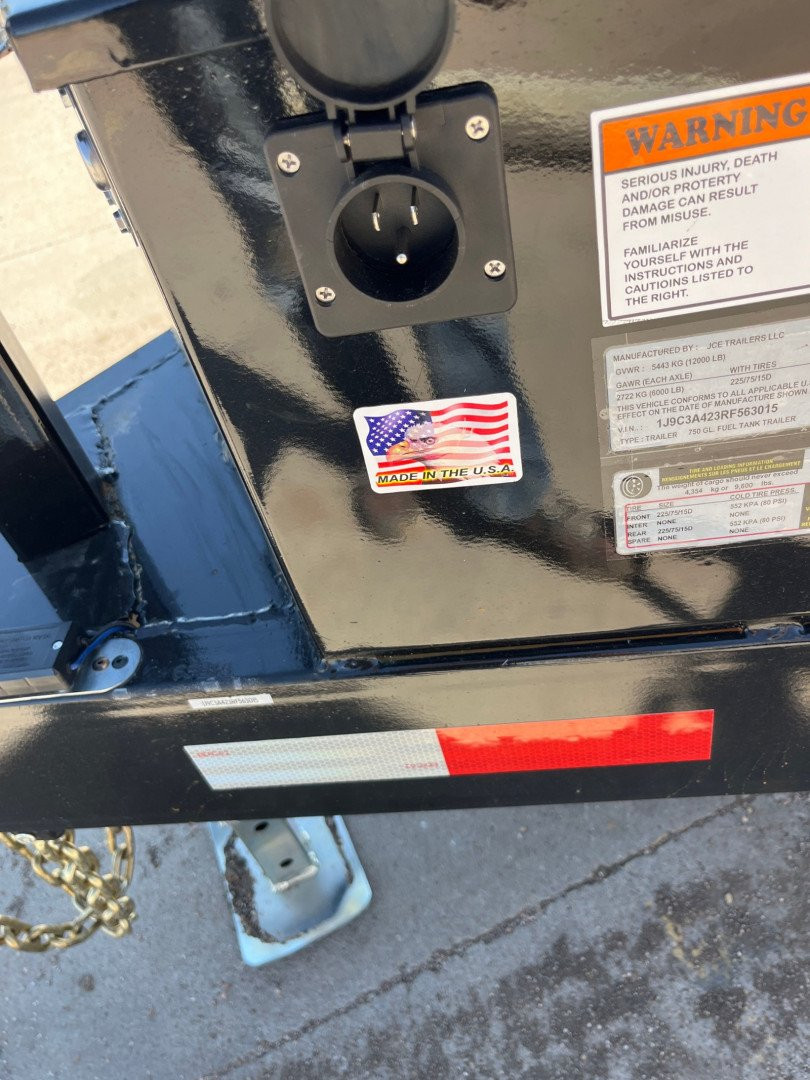 New 2024 JCE 750 Fuel Trailer