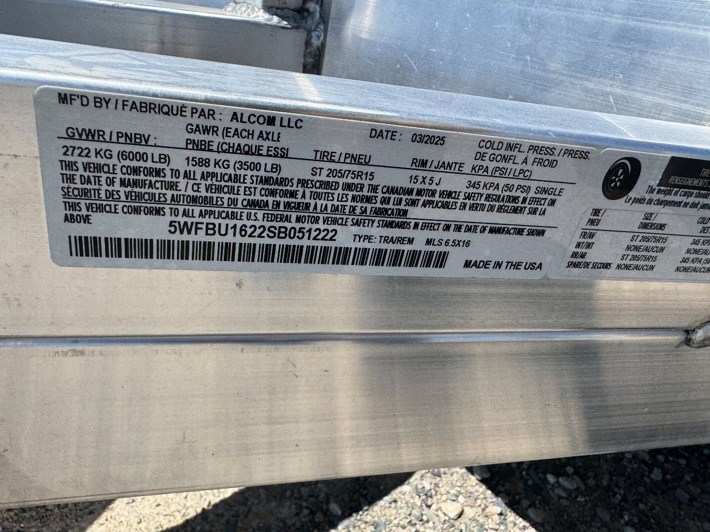 New 2025 MISSION MLS 6.5x16 Utility Trailer