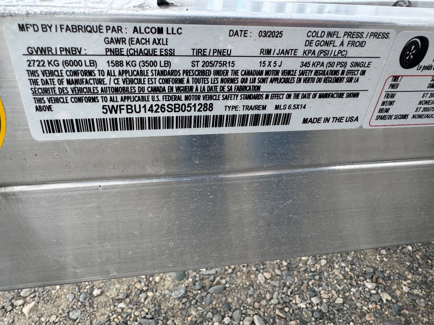 New 2025 MISSION MLS 6.5x14 Utility Trailer