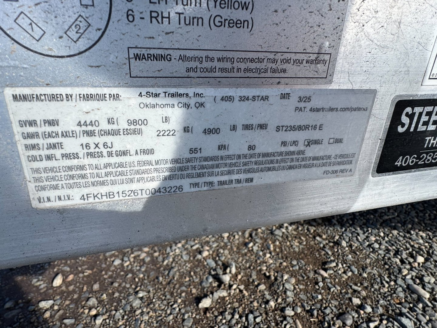 New 2024 4-Star Trailers 3H BH Horse Trailer