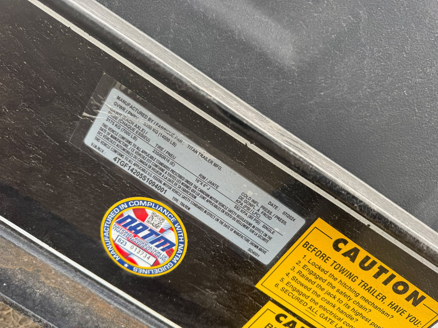 New 2025 Titan Trailer 14' BH Dump Trailer
