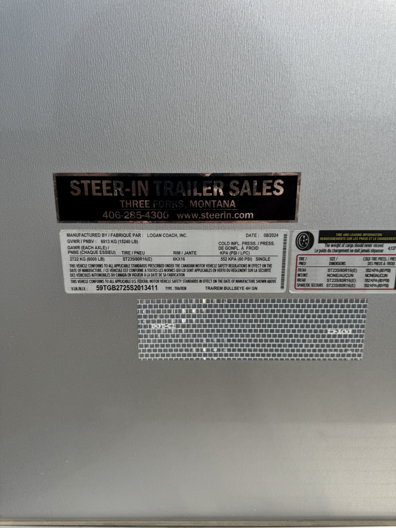 New 2025 Logan Coach 4H GN BULLSEYE XL Horse Trailer